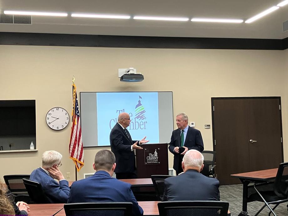 DURBIN MEETS WITH GREATER SPRINGFIELD CHAMBER OF COMMERCE
